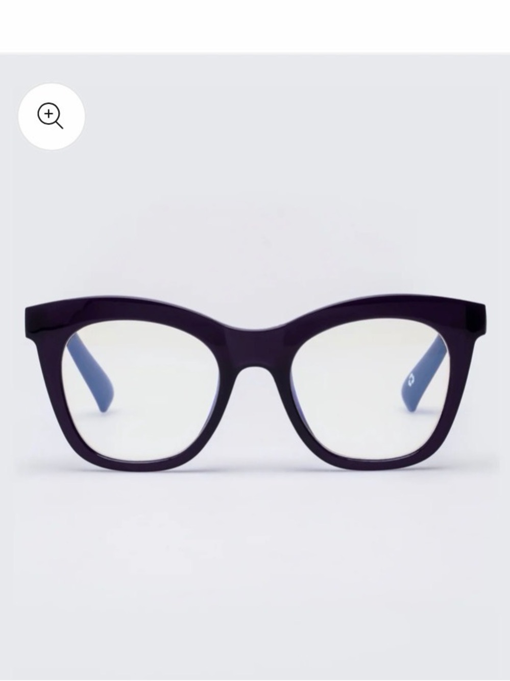 The Book Club Harlots Bed Cat-Eye Blue Light Reading Glasses Deep Purple +1.00